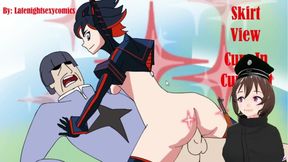 Ryuko Matoi riding on the cock until she cums