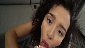 Stepsister sucking her stepbrothers prick so that she will not obey the rules