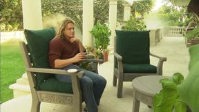 Autumn Bliss and Monica Mayhem are blonde and brunette lesbians eat each other out