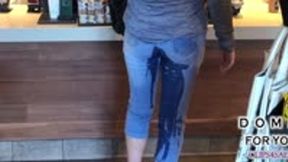 MILF Floods her Jeans at Starbucks - 720p