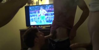 Dudes watch manly sports and fuck gay ass as well