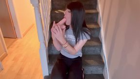 Trans Fun On The Stairs