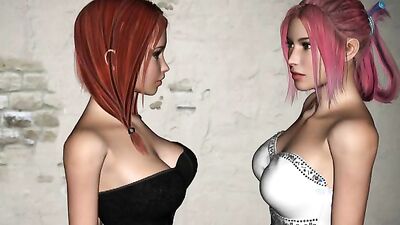 Zombie nails busty cartoon babe in 3D hentai action