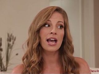 mother I'd like to fuck Annie King finds out her bff Danielle Renae is her husbands mistresse.The large bazookas wife is down for a 3some as they take turns riding his shlong