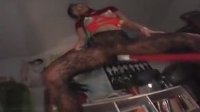 It&#039;s moral avertin&#039;, this Java mama doin&#039; bondage in her stockin&#039;s, riddin&#039; her shaved slit with a toy dong!