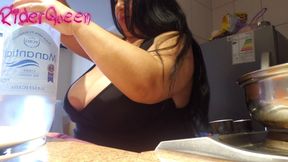 MILF in Kitchen Home Alone