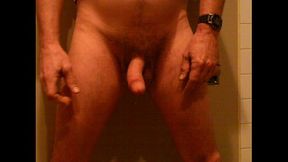 Jacking off in bathroom - Lots of Cum