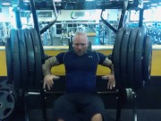 Masculine Jason benching