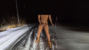 Winter, Snow, Naked, Exposure, Masturbation, Massive Ejaculation!!