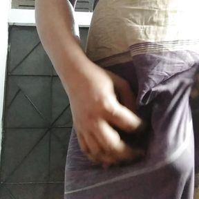 Real desi horny boy playing with his big Dick at home privately