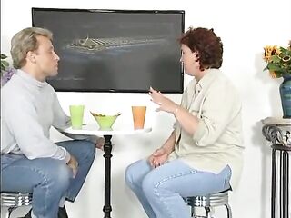 mother I'd like to fuck sucks penis then gets drilled to a throat spunk flow