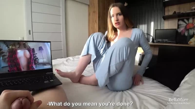 Watching Porn with Stepsister and Fucking Her Hard