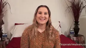 Desperate amateur with full figure gets cast in porn for funds