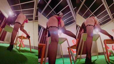 Mature Japanese wife gushes in public solo session