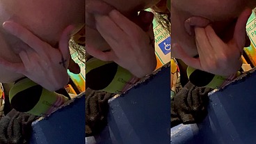 Fingering to make loose ass prolapse