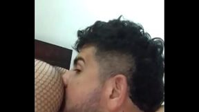 Fucking with my new best friend and surprise in stockings long Deep blowjob sloppy Permanent doggy style and cumshot in the pussy / Nymphomaniac whore riding my cock in POV - Amateur Nora Milf - Andy