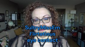 flirtatious eye contact