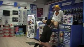 Fucked by the phone seller in the shop