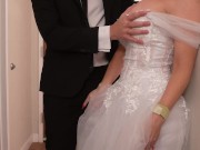 BIMBO BRIDE Gets FUCKED By HUSBAND On WEDDING NIGHT *GETS COVERED IN CUM*