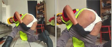 White Underwear - Worker (double Camera)