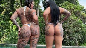 inked big ass brazilians thawany alves and brena barbosa riding filoufitt huge cock