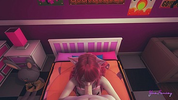Yaoi Femboy - Erito sucks a big cock in his room - Sissy Crossdresser Anime Manga Japanese Asian Game Porn