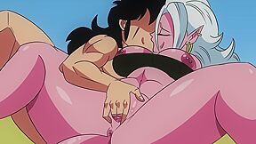 Blonde Android 21 Sucks Yamchas Big Cock In Dragon Ball Porn Parody