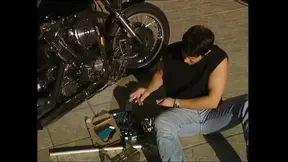 Big Blonde gets a hard fuck from a mechanic with a large cock