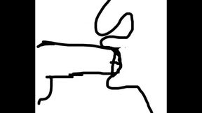 Incre&iacute_ble mamada de mujer de dibujo a pene de dibujo