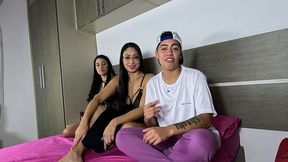 com duas novatas na cama entrou a terceira e o camera ai virou orgia - bibi mendes - cristal ortega