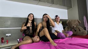 com duas novatas na cama entrou a terceira e o camera ai virou orgia - bibi mendes - cristal ortega