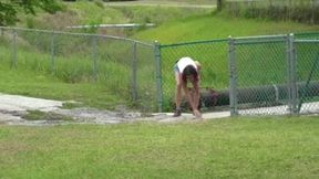 Sneezing at the park