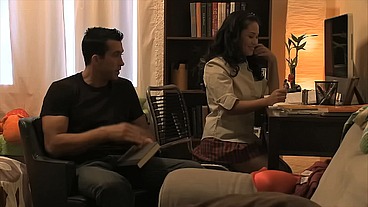 Pervy teacher like to fuck hot asian pussy
