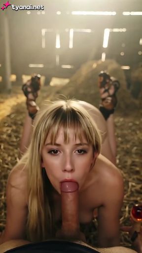 Professional couple engages in curvy blonde's cute teen AI-generated