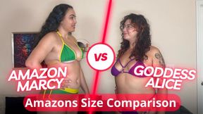 Amazon's Size Comparison: Goddess Marcy VS Goddess Alice (720p)