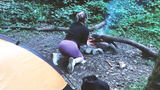 Teenie sex inside the forest, inside a tent. REAL TAPE