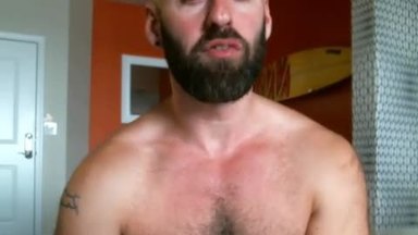 Hairy, Bearded Danny Alpha Talks Dirty & Jerks Off