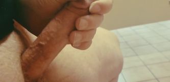 Quick cum in public restroom caught masturbating ladyboy