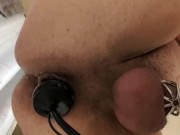 Pushing out Inflatable Vibrating Plug