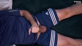 Silky Adidas Shorts Wank and Cum