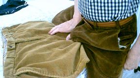 brown corduroy rubbing