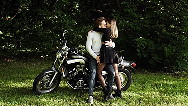 FUCKED AN AMAZING MERIDA SAT ON A MOTORBIKE OUTDOORS FOR ALL TO SEE