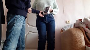 My hot stepsister thanked me for the gift with cunnilingus (with conversations)
