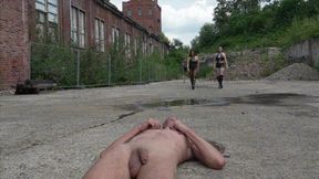 Outside, we cooled him down as our toilets