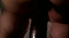 My chubby ebony wife enjoys my BBC in her moist crotch
