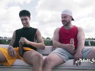 Most good Buds Bust Nuts Jointly on Boat - Str8 to HOMOSEXUAL!