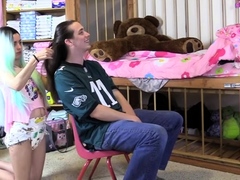 Pastel: Playing with David's Hair