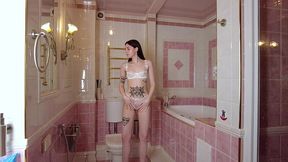 20 year old girl taking shower on camera