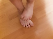 Solo Male Quick Foot Rubbing (Dirty Feet and Hairy Legs)