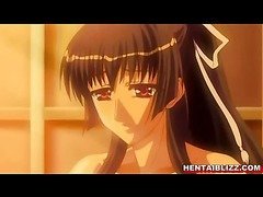 Japanese hentai tittyfucking and swallowing cum